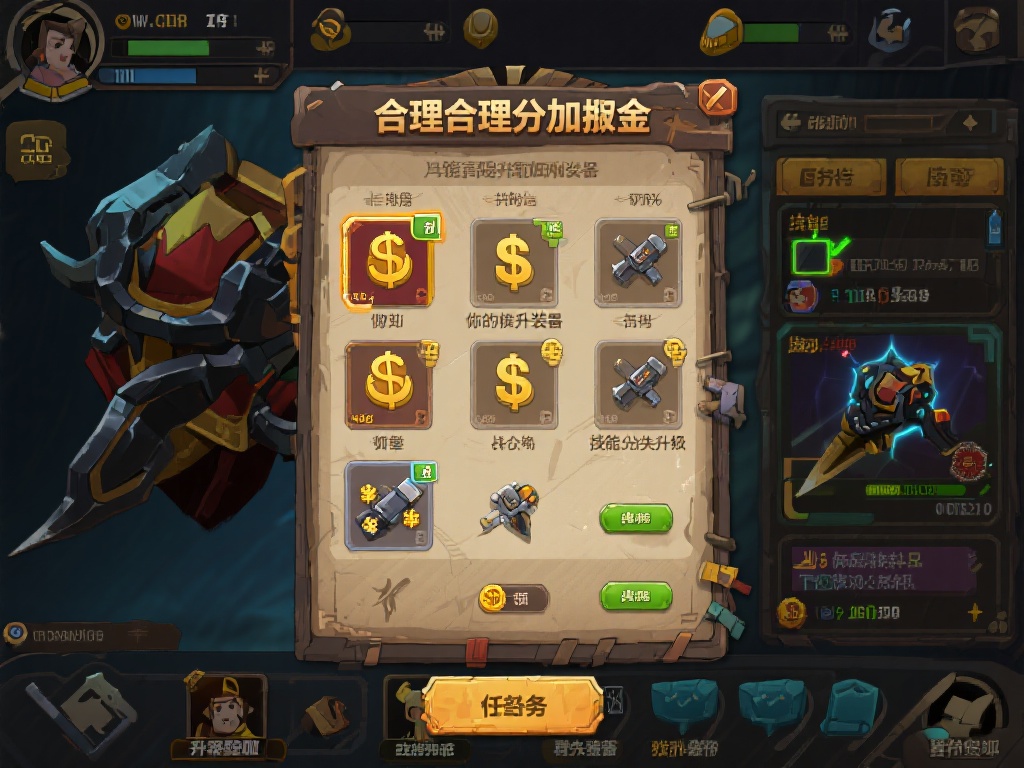 合理分配赏金：任务完成后得到的赏金是你提升装备和技